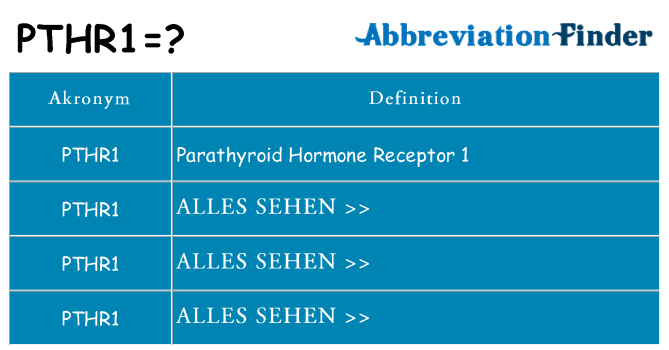 Wofür steht pthr1