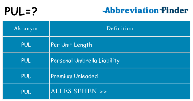 Wofür steht pul