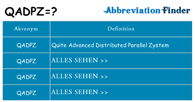 Wofür steht qadpz