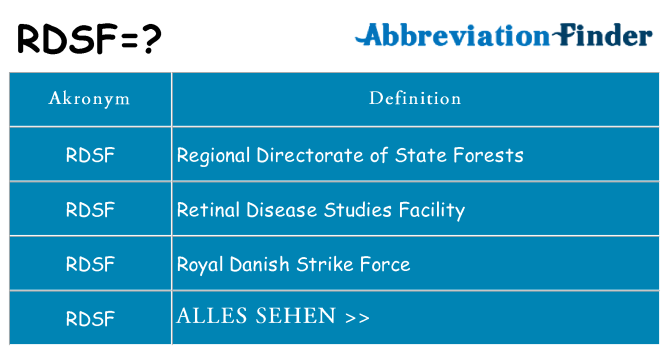 Wofür steht rdsf