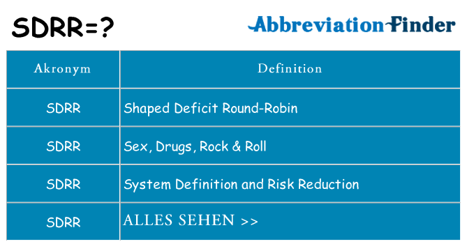 Wofür steht sdrr