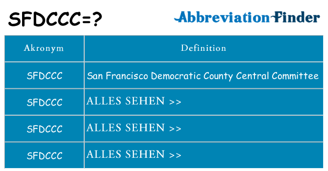 Wofür steht sfdccc