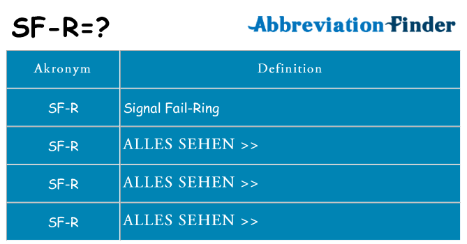 Wofür steht sf-r