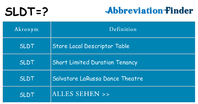 Wofür steht sldt