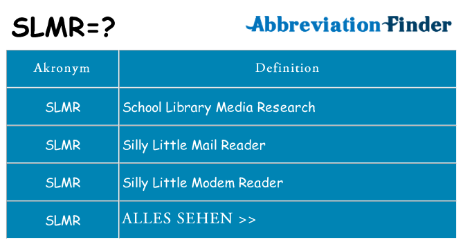Wofür steht slmr