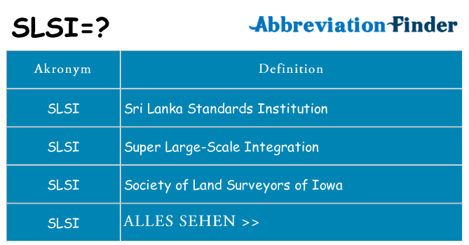 Wofür steht slsi