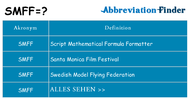 Wofür steht smff