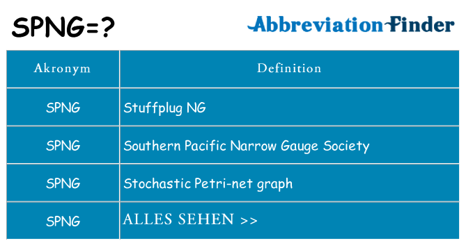 Wofür steht spng