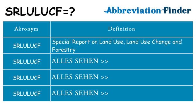Wofür steht srlulucf