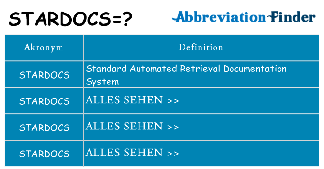 Wofür steht stardocs