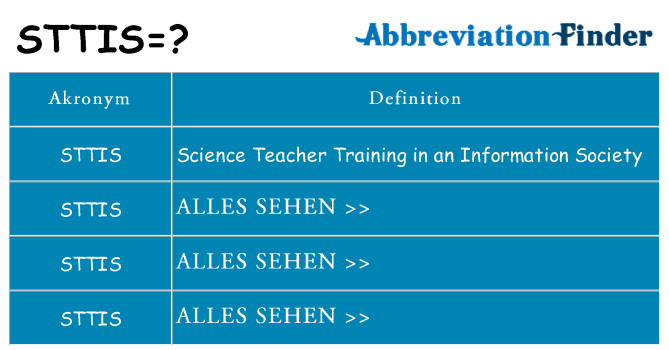 Wofür steht sttis
