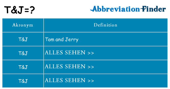 Wofür steht tj