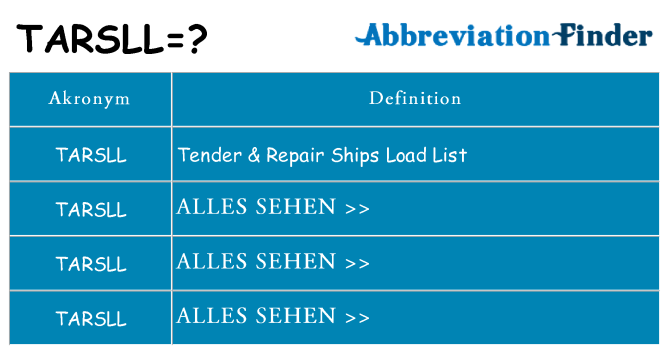 Wofür steht tarsll