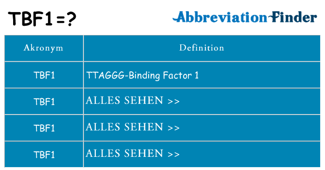 Wofür steht tbf1