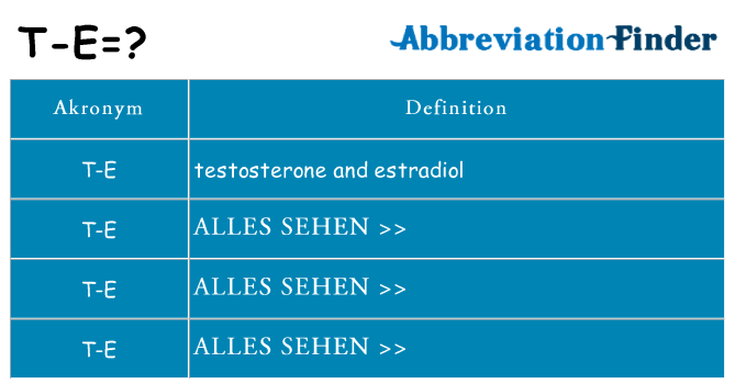 Wofür steht t-e