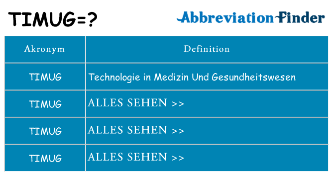 Wofür steht timug