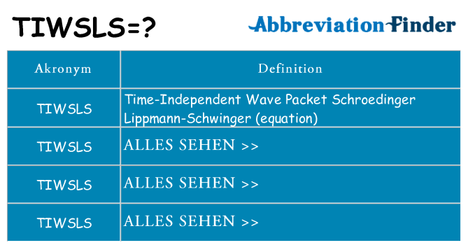 Wofür steht tiwsls