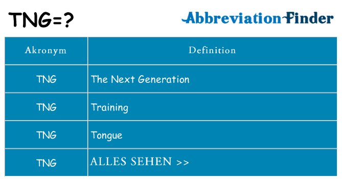 Wofür steht tng