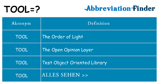 Wofür steht tool