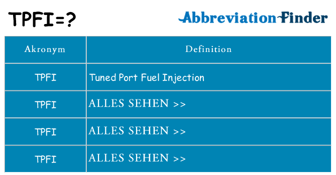 Wofür steht tpfi