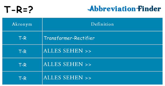 Wofür steht t-r