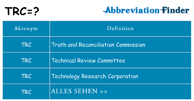 Wofür steht trc