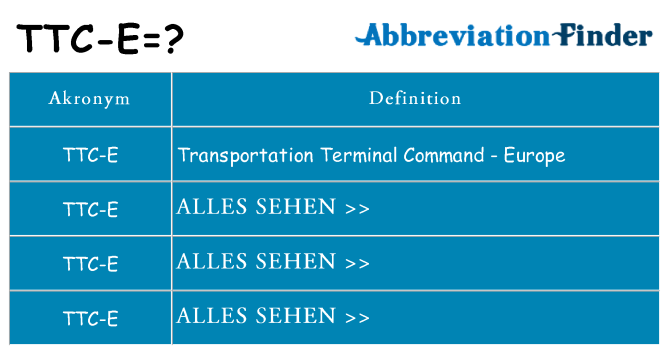 Wofür steht ttc-e