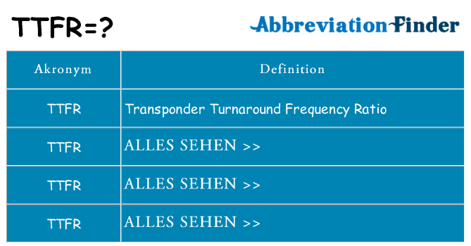 Wofür steht ttfr