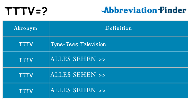 Wofür steht tttv