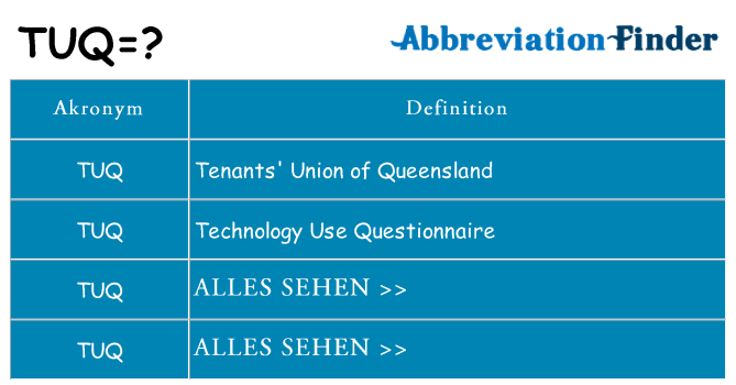 Wofür steht tuq