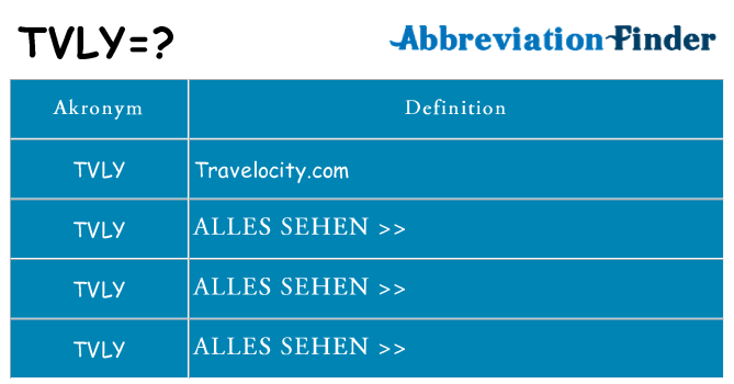 Wofür steht tvly