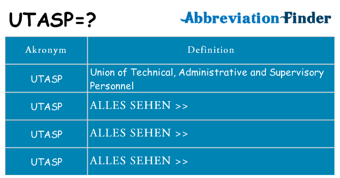 Wofür steht utasp