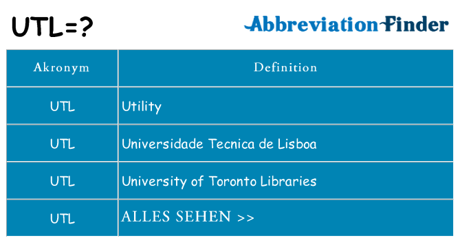 Wofür steht utl