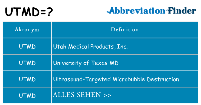 Wofür steht utmd