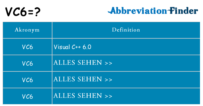 Wofür steht vc6