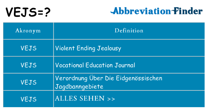 Wofür steht vejs