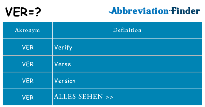 Wofür steht ver