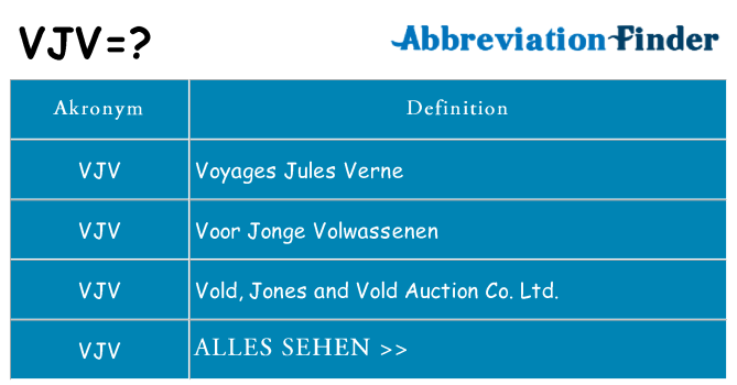 Wofür steht vjv