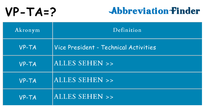 Wofür steht vp-ta