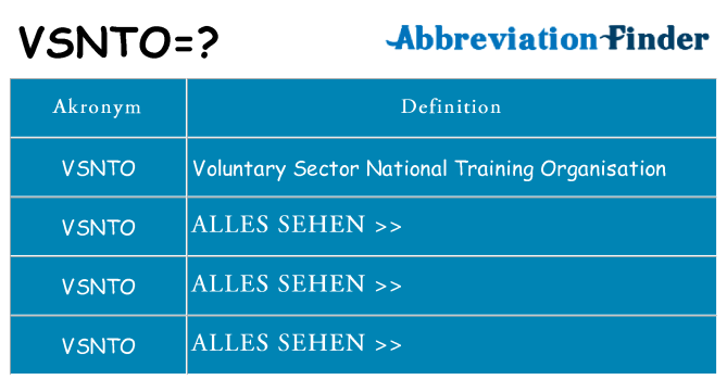Wofür steht vsnto