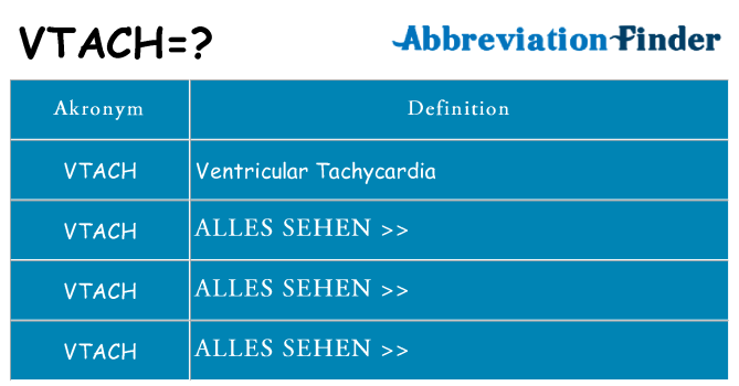 Wofür steht vtach