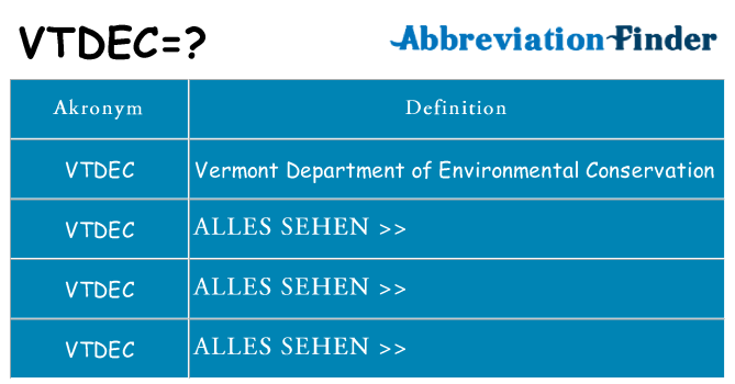 Wofür steht vtdec