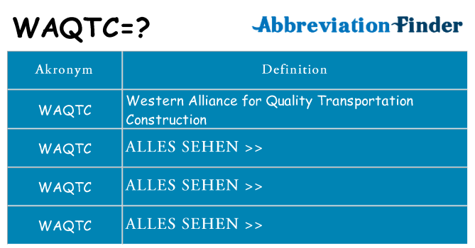 Wofür steht waqtc