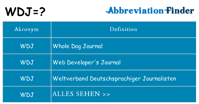 Wofür steht wdj