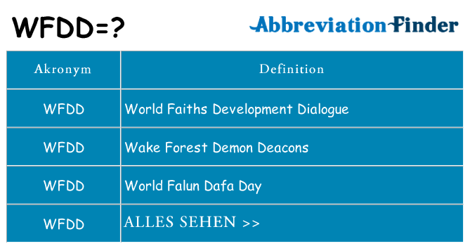 Wofür steht wfdd