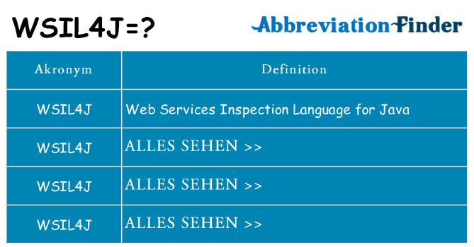 Wofür steht wsil4j