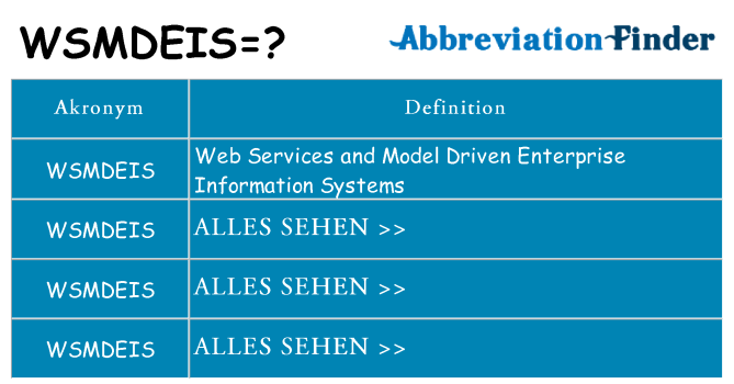 Wofür steht wsmdeis