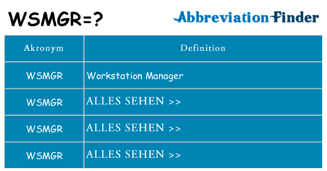 Wofür steht wsmgr