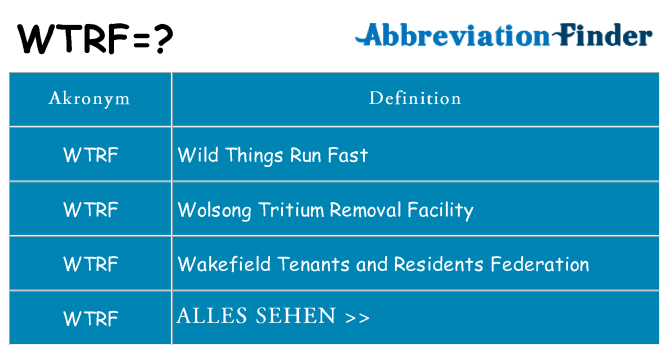 Wofür steht wtrf