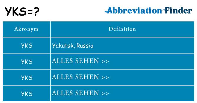 Wofür steht yks